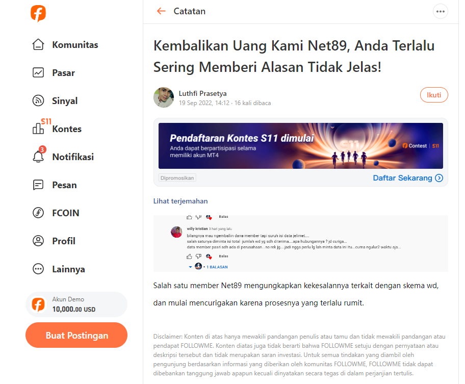 Korban Robot Trading Net89 Minta Bantuan Jokowi, Regulator Diminta Buat Kebijakan Berpihak ke Masyarakat