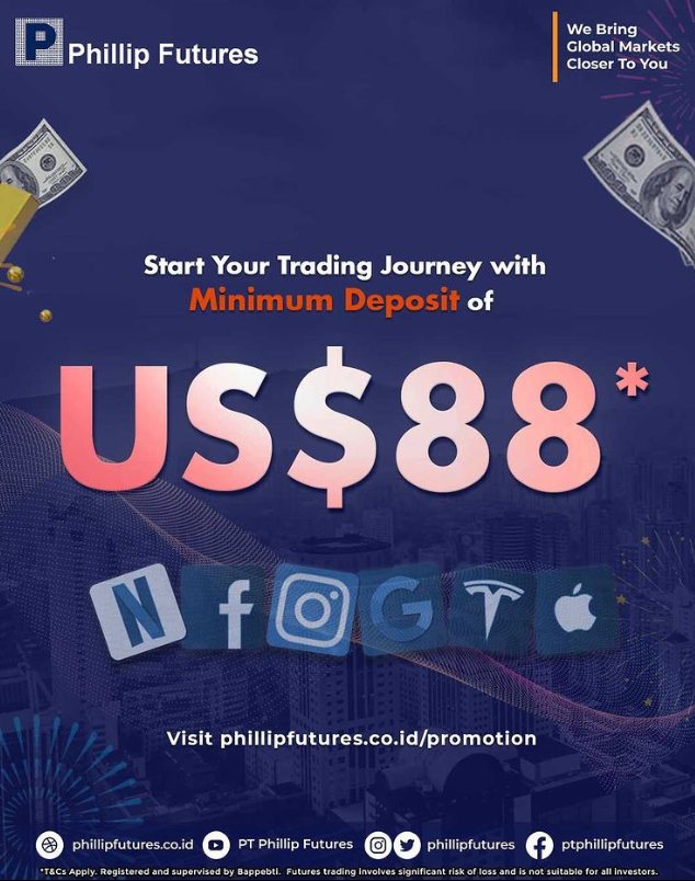 Cukup Deposit US$88 di Philip Futures Sekarang!