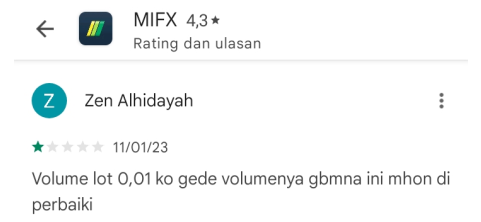 Loh Minimum Lot di MIFX Kembali ke 0.1? 