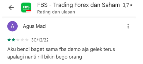 Pengguna Kecewa Trading di Broker FBS