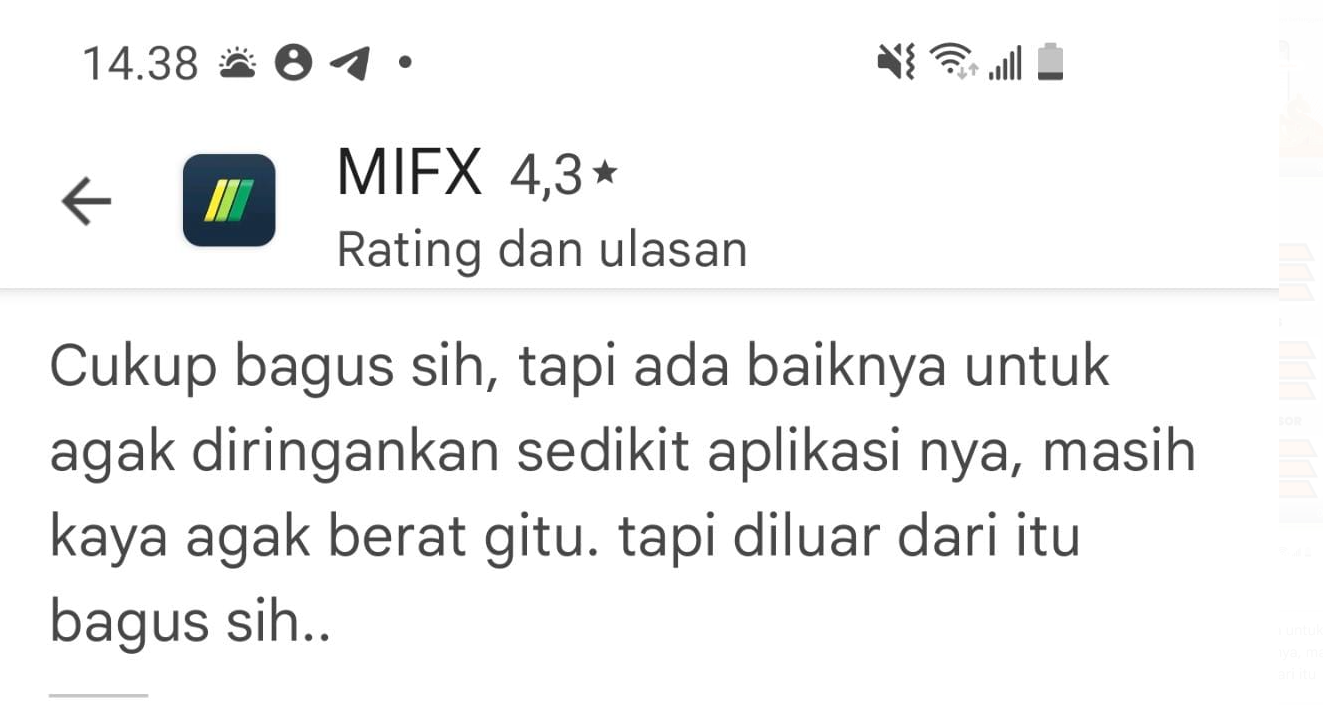 App MIFX Sering Nge Lag