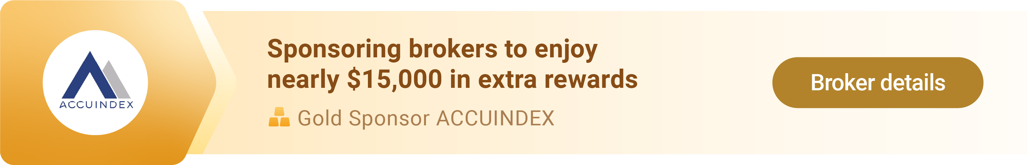 Gold Sponsor Accuindex made its debut in the Contest