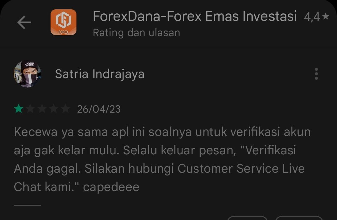 Nasabah Kecewa Berat Trading di ForexDana