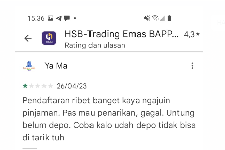 Nasabah Tidak Rekomen Trading di HSB, Kenapa?