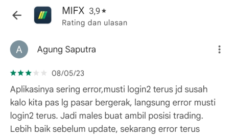 App MIFX Mempersulit Nasabah Saat Trading?