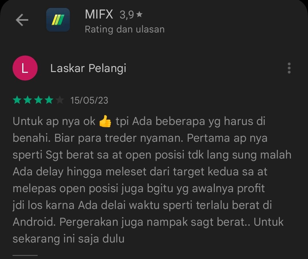 Platform MIFX Sering Delay Saat Eksekusi