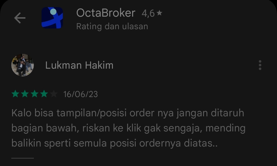 Ubah Posisi Order di Broker OctaFX untuk Mencegah Klik Tidak Sengaja