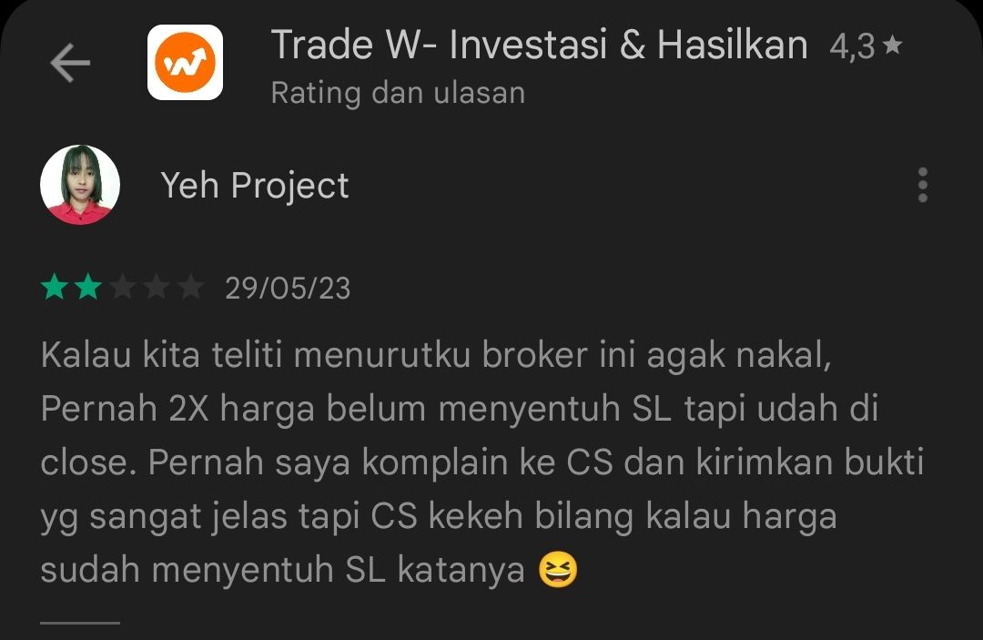 Trading dengan Broker Trade W Buat Rugi?