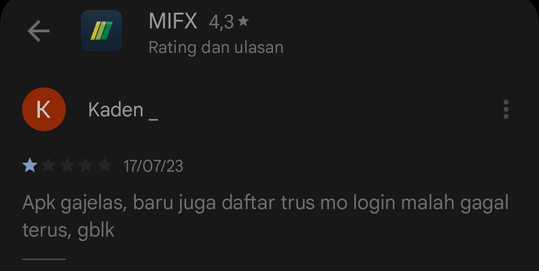 Dipersulit Gara-Gara Aplikasi MIFX Tidak Jelas