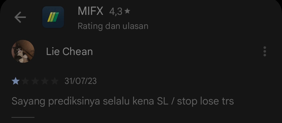Referensi Signal MIFX Tidak Akurat