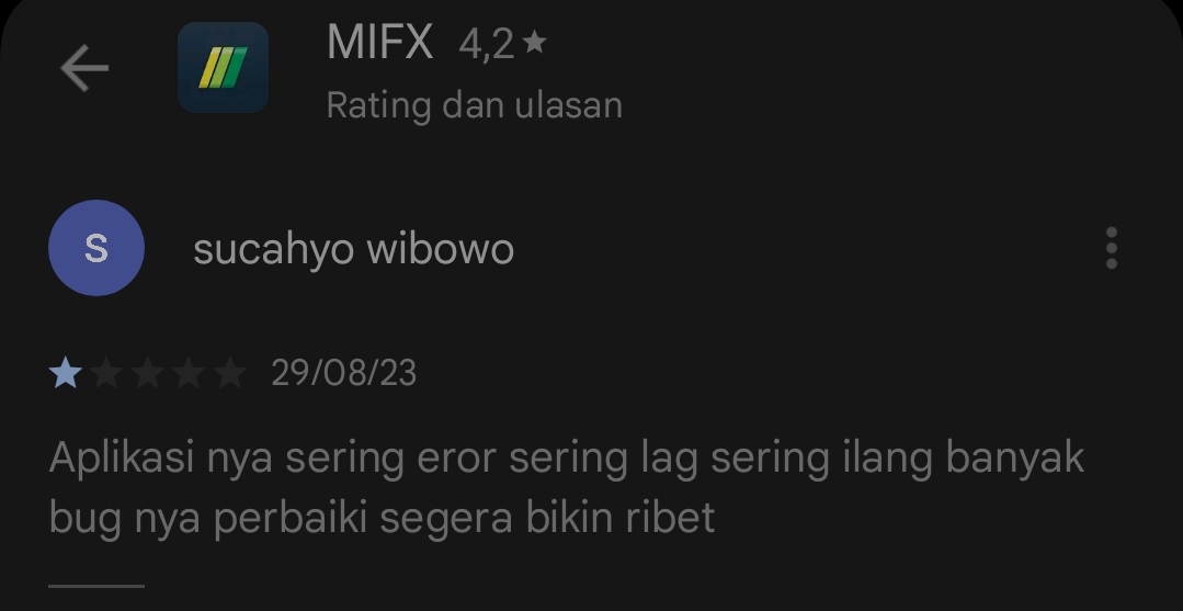 Aplikasi MIFX Lagi-Lagi Bermasalah
