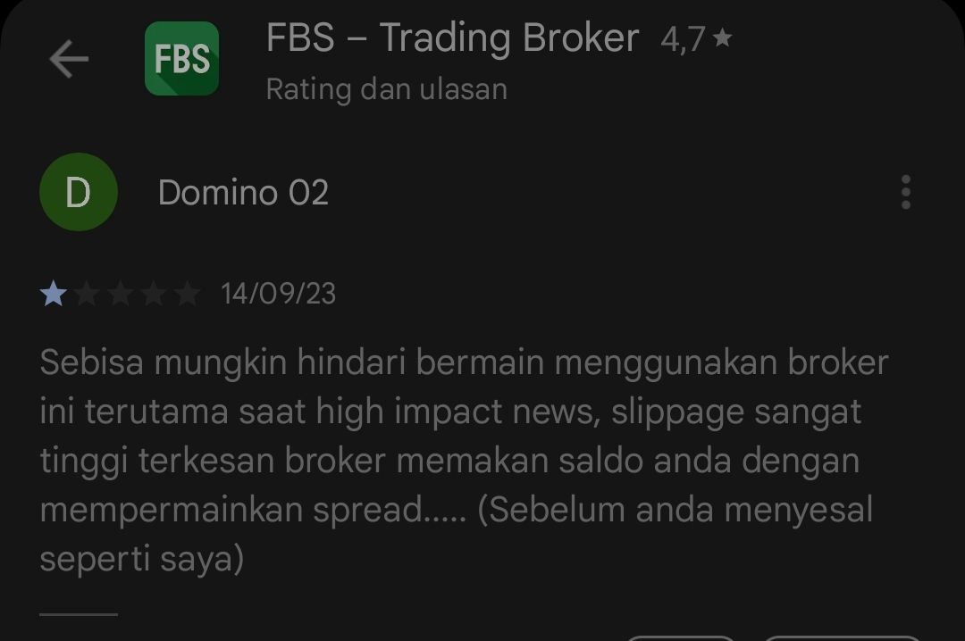 Peringatan dari Pengguna: Hindari Broker FBS!