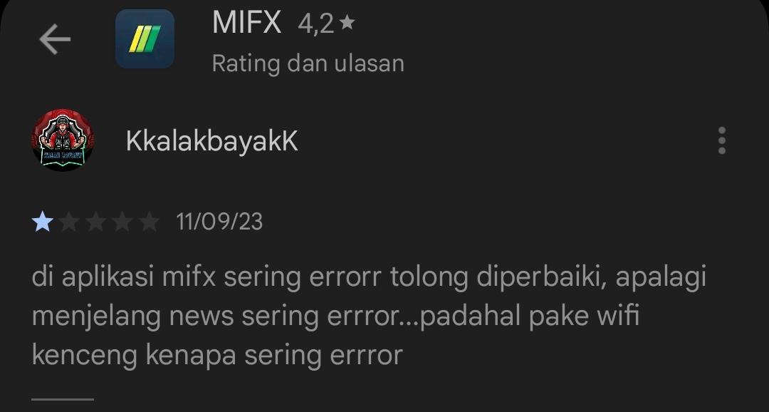 Menjelang News App MIFX Selalu Error!