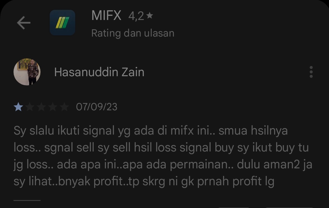 Signal MIFX Selalu Bikin Rugi!