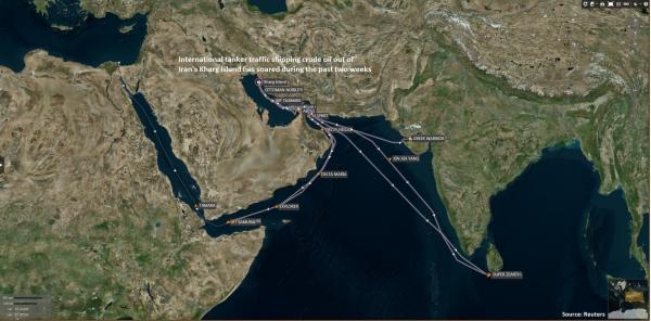国际油轮服务商伸出援手，伊朗原油出口飙升