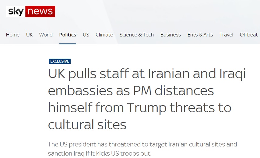 大事发生的前奏？英国紧急撤离驻伊朗和伊拉克使馆人员