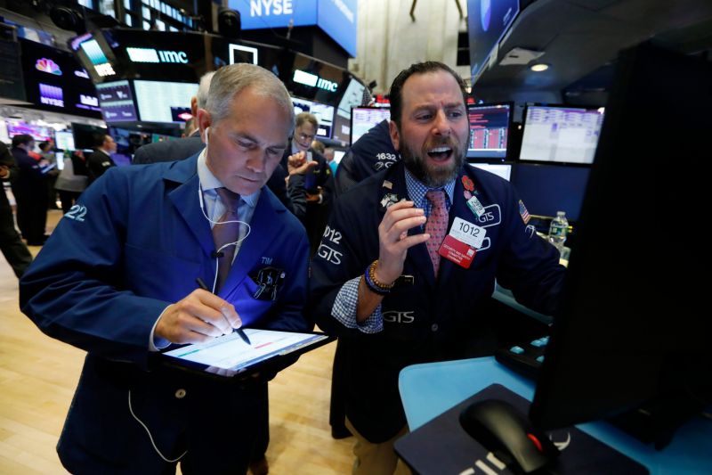 Stocks fall as jobless claims top 30 million in six weeks but cap best month since 1987