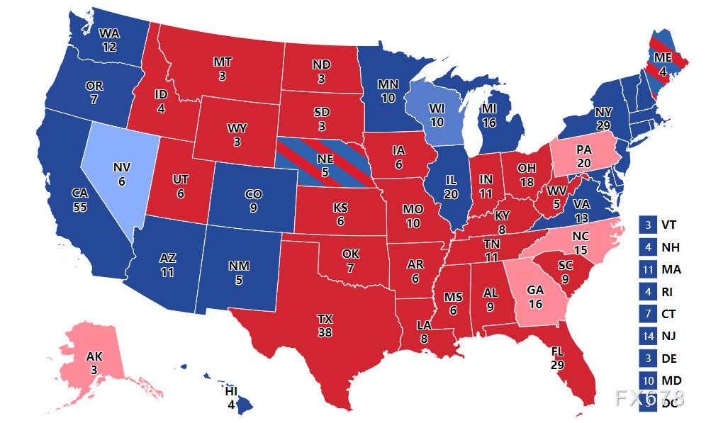 美国大选直播文（三）：拜登离赢得大选只差6票，大选结果将取决于七个关键州（实时更新）