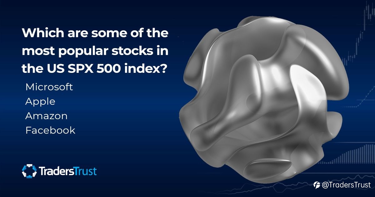 Which are some of the most popular stocks in the US SPX 500 index?