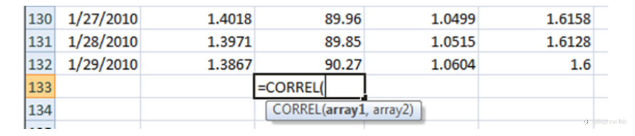 How To Calculate Currency Correlations With Excel
