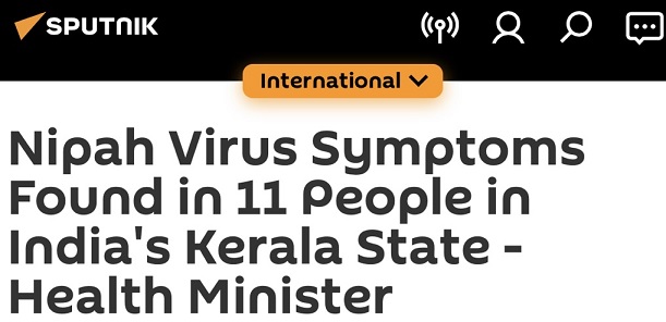 致命病毒再出没！致死率高达75% 印度出现尼帕病毒感染致死病例