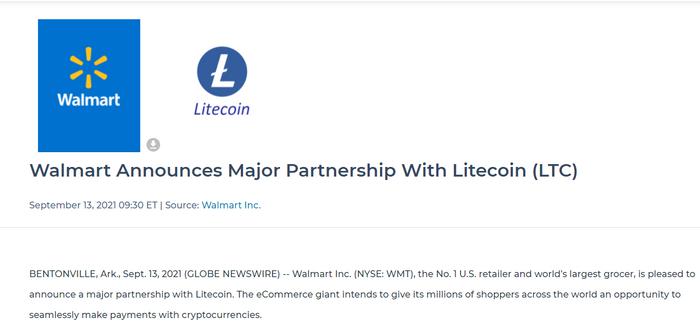 Litecoin hoax highlights crypto market vulnerable to scams: ‘Walmart has no relationship with litecoin,’ says big box retailer