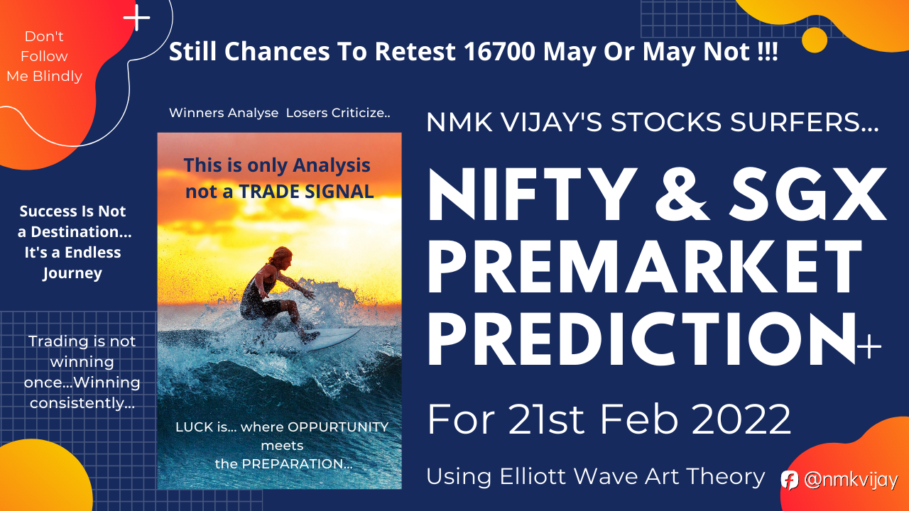 Nifty & SGX Premarket Prediction For 21-Feb-2022 | Will See Soon To 18K If Correction Got Completed