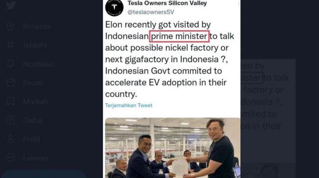 Sebut Luhut Jadi Perdana Menteri Indonesia, Roy Suryo Senggol Akun Klub Tesla