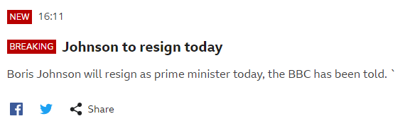 英国炸锅了：首相约翰逊同意辞职！