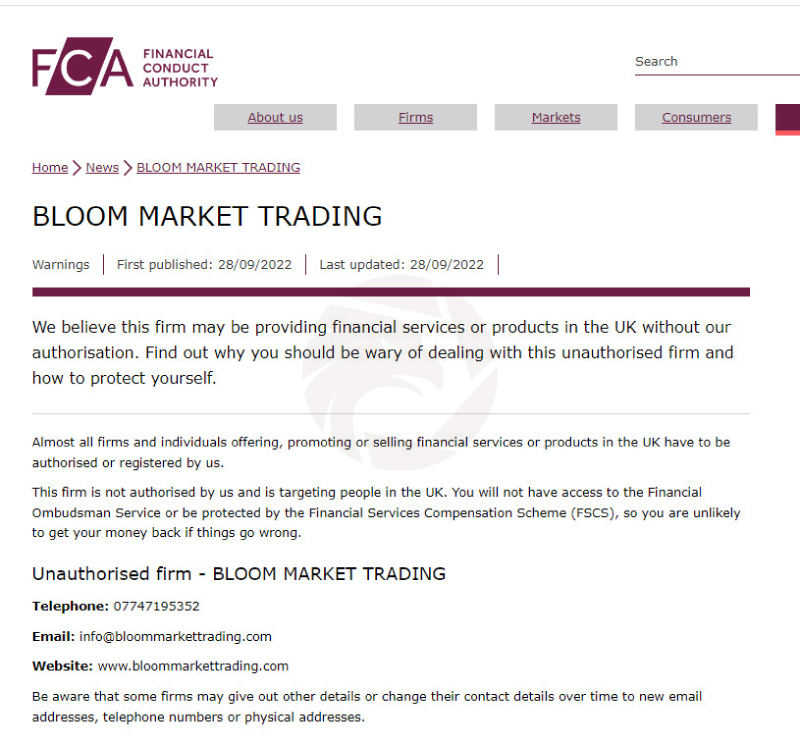 Sàn Blooms Markets Limited bắt khách hàng đóng Thuế mới được rút tiền - WikiFX Cảnh báo