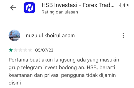 Pengguna HSB Mendapat Serangan Grup Telegram Investasi Bodong