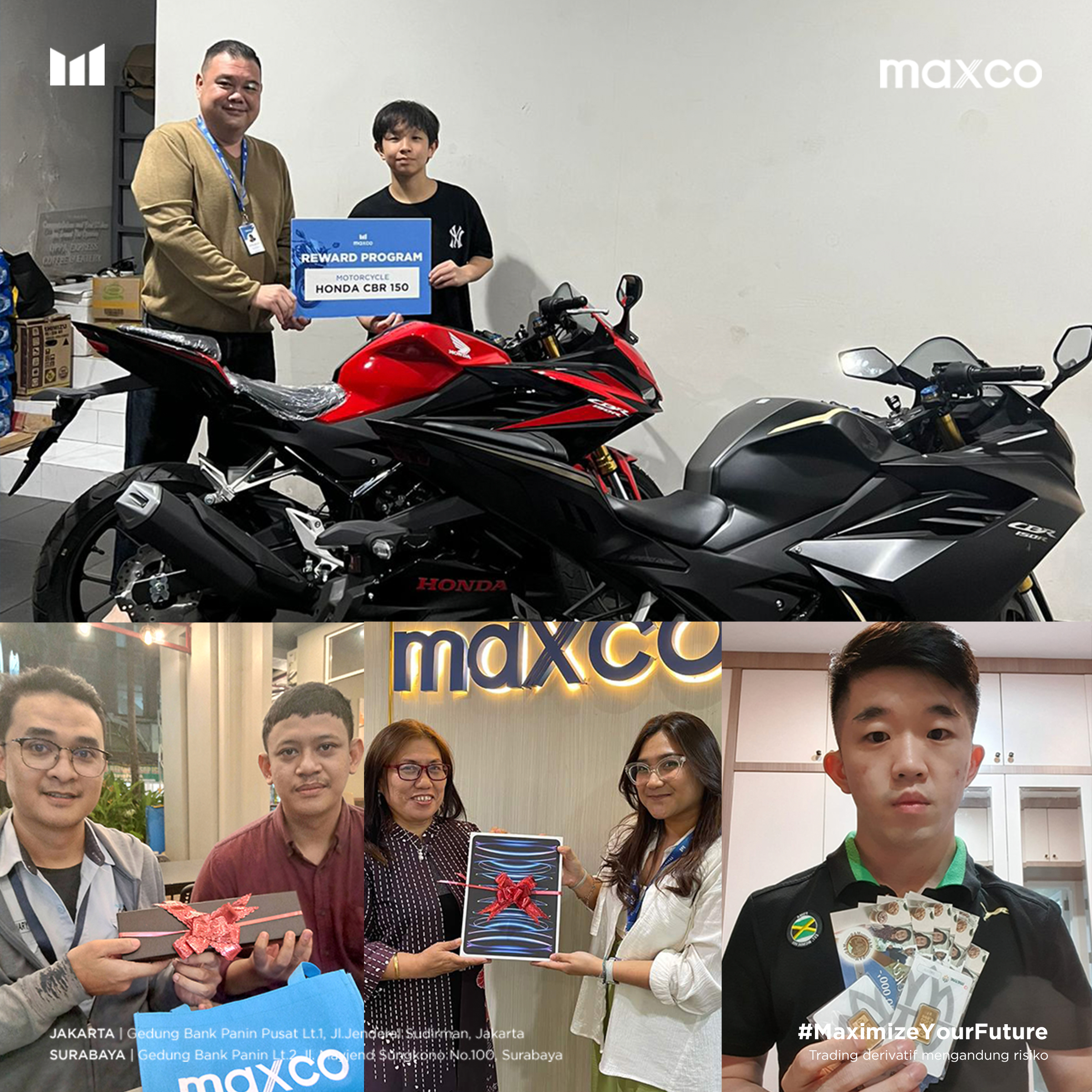 Miliyaran Hadiah untuk 1,512 Pemenang Maxco Reward Program!