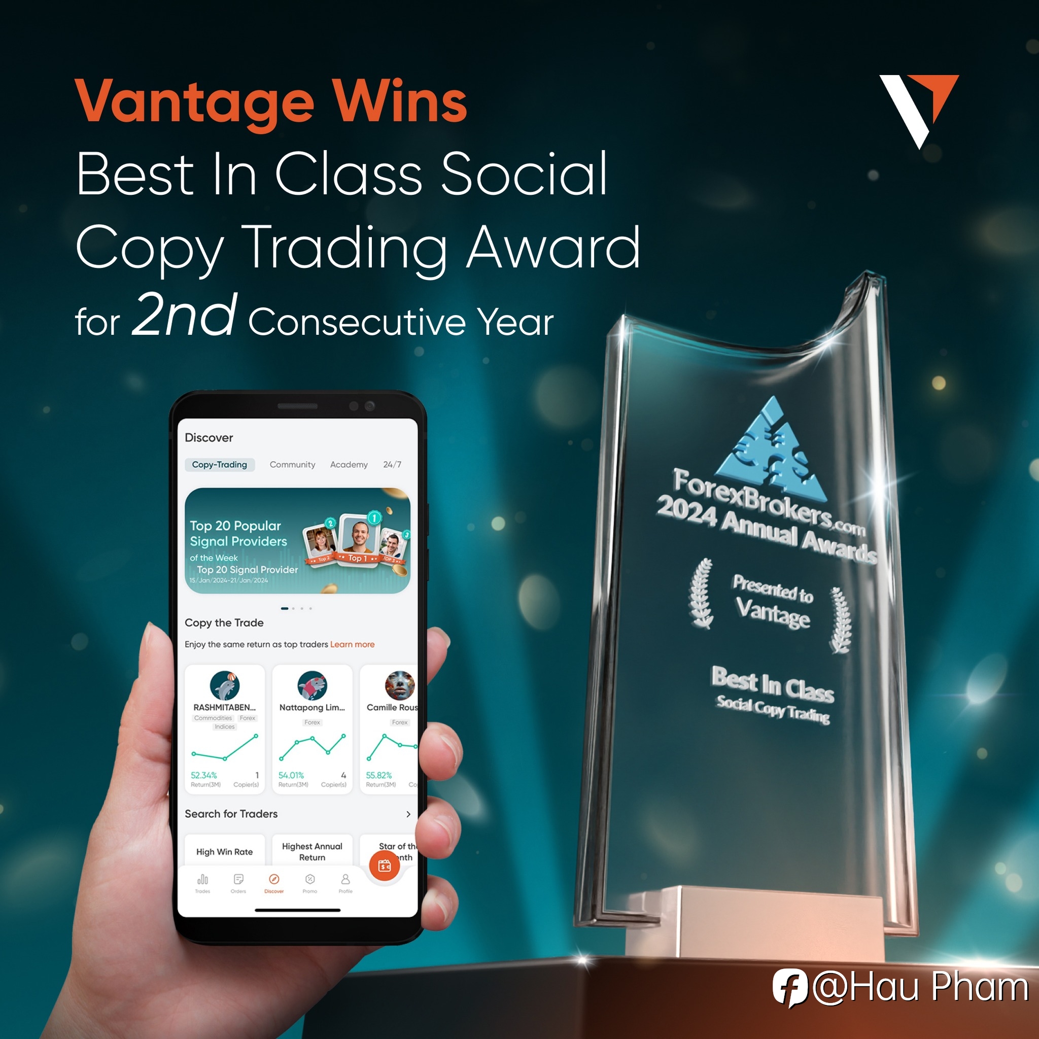 Vantage has been awarded the Best in Class – Social Copy Trading title by ForexBrokers.com for the second consecutive year.
