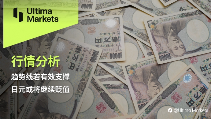 Ultima Markets：【行情分析】趋势线若有效支撑，日元或将继续贬值