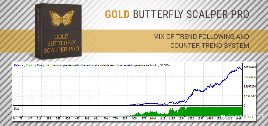 Gold Butterfly Scalper Pro（金蝴蝶） - 趋势跟踪和反趋势系统的盈利组合