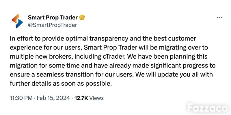 Smart Prop Trader宣布向cTrader迁移，行业动荡又添新变