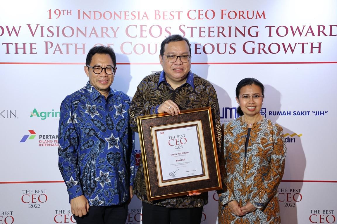 Dirut BEI Iman Rachman Raih Penghargaan The Best CEO 2023