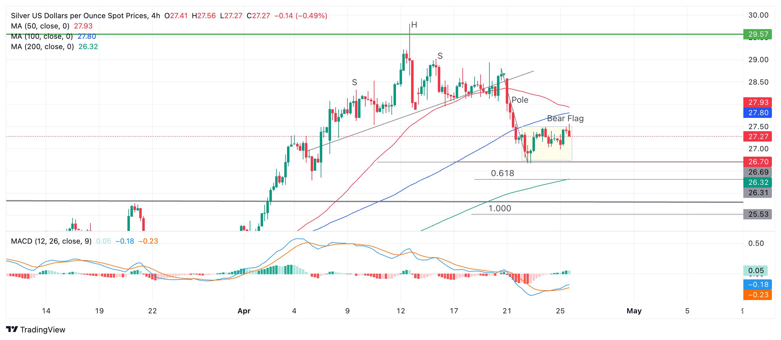 Silver Price Analysis: Silver price could be forming a Bear Flag price pattern