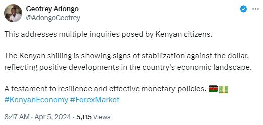 肯尼亚先令正在重新引发市场关注