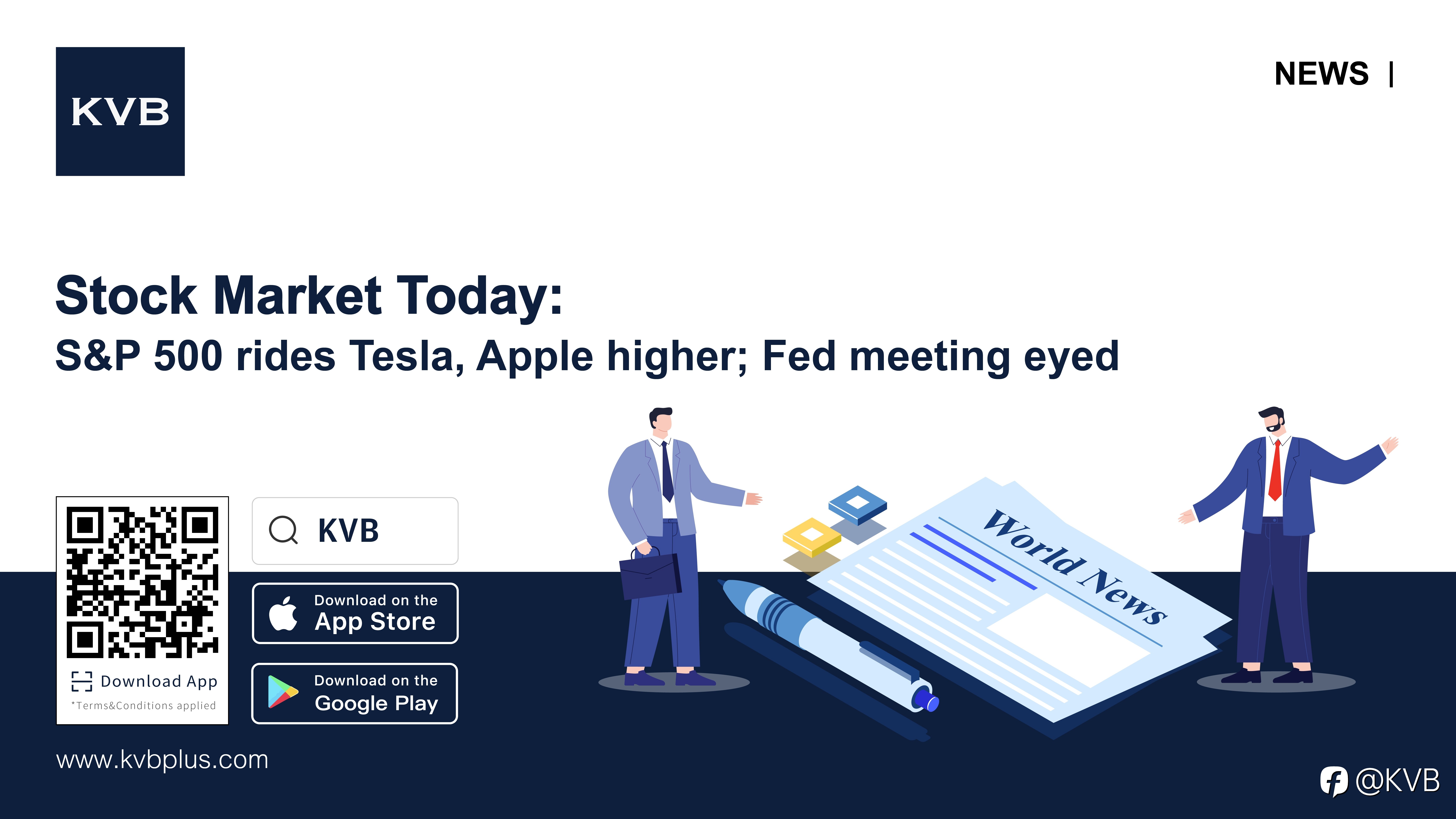 🚨Stock Market Today: S&P 500 rides Tesla, Apple higher; Fed meeting eyed